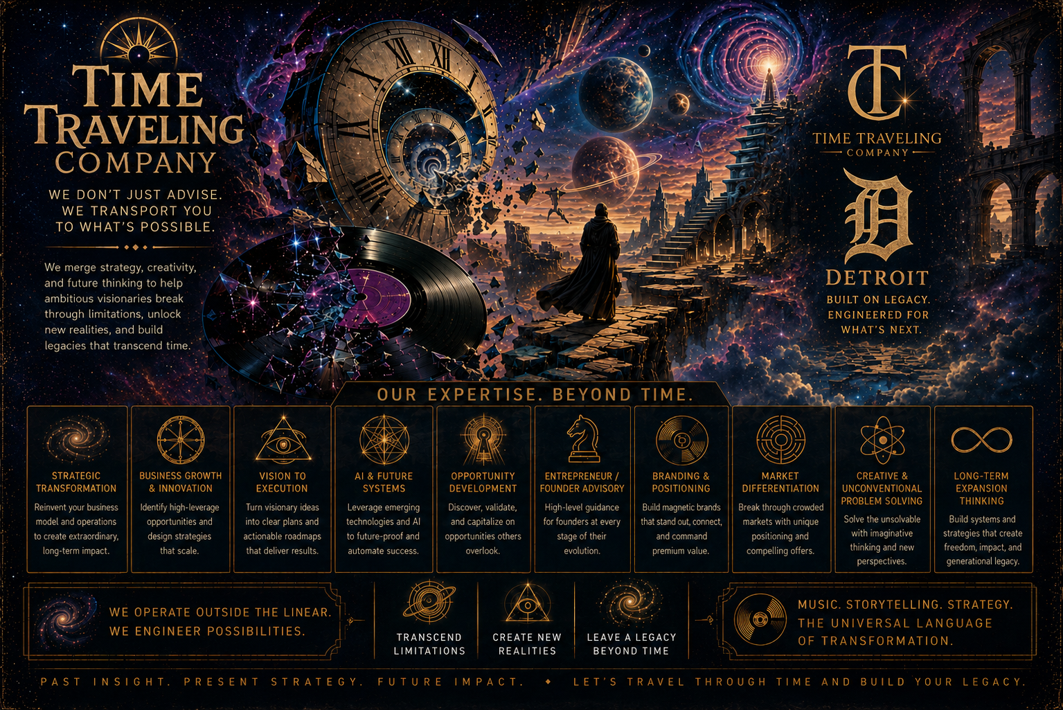 Time Traveling Company cosmic brand universe